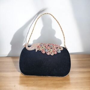 Beautiful Peacock Crossbody Clutch